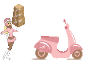 Delivery Moto Sticker by Caryoca Boutique