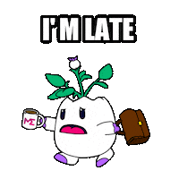 Running Late Be Right There Sticker by Magic Eden