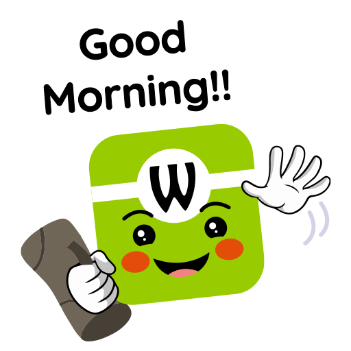 Good Morning Smile Sticker by Wakuliner