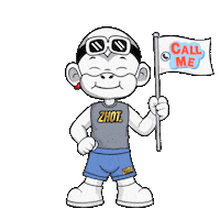 Happy Call Me Sticker by Zhot