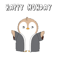 Happy Monday Morning Sticker by Pudgy Penguins