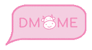 pinkcowsocial social media cows dm me pcs Sticker