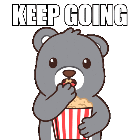 Teddy Bear Popcorn Sticker by BEARISH