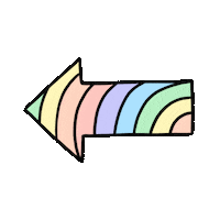 This Way Rainbow Sticker by Josie