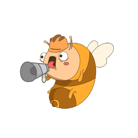 Bee Sticker by Mi Señal