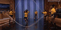 fallontonight fallon tonight jump rope double dutch GIF