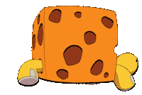 meppity1 animation yellow orange walk Sticker