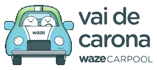 waze carpool Sticker by Vai de Carona
