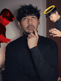 Listen Good Vs Evil GIF