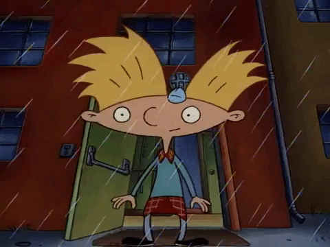 raining hey arnold GIF