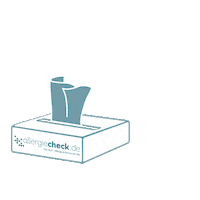 allergiecheck allergy pollen allergie tissue box Sticker