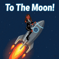 To The Moon Rocket GIF by World Of Women