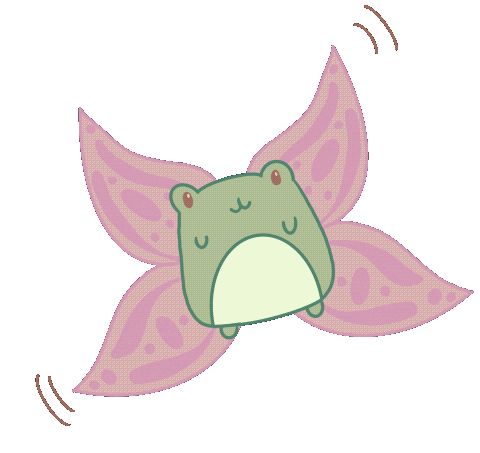 Journal_5781 giphyupload butterfly frog val Sticker
