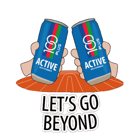 Cheers Run Sticker by 100PLUS Singapore