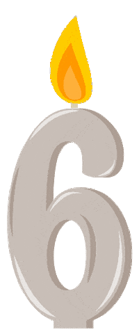 Flickering 6 Years Sticker