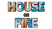 House On Fire Free Palestine Sticker by OpticalArtInc.
