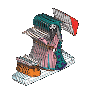 MichaelCHsiung psychedelic mushrooms shaman wizard psychedelic mushrooms and crystals shaman riding a crystral Sticker