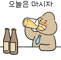 vankprkorea work beer office korean Sticker