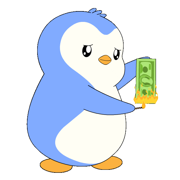 Fire Burn Sticker by Pudgy Penguins