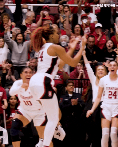 Basketball Kiss GIF by Stanford Athletics