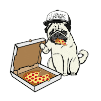 Pizza Box Sticker by Pug Life Agency®