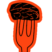 JuicyMarbles food delicious fork filet Sticker