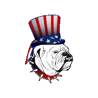Bulldog Sticker by Goliath Needles