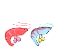 susizuman shrimp うれしい はっぴ 応援 Sticker