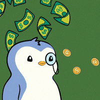 pudgypenguins money penguin pudgy pudgypenguins GIF
