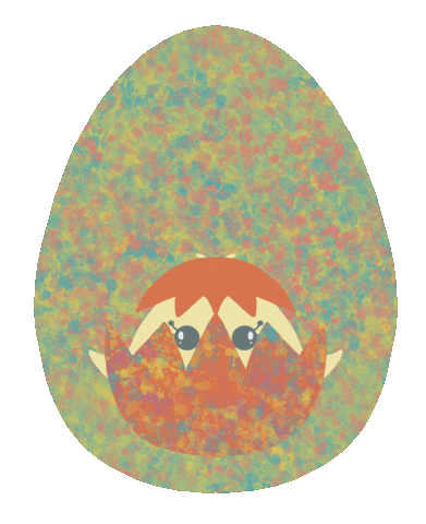Florenciukas yellow orange spring chicken Sticker