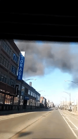 Smoke Billows Above Chicago Hazardous-Materials Fire