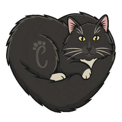 cutiepaws giphyupload cat heart atlanta Sticker