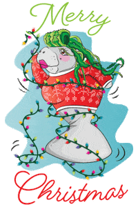 Merry Christmas Art Sticker by Squatch and Siren