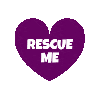 fosterbubbies heart rescue purple heart rescue me Sticker
