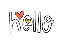 Heart Hello Sticker