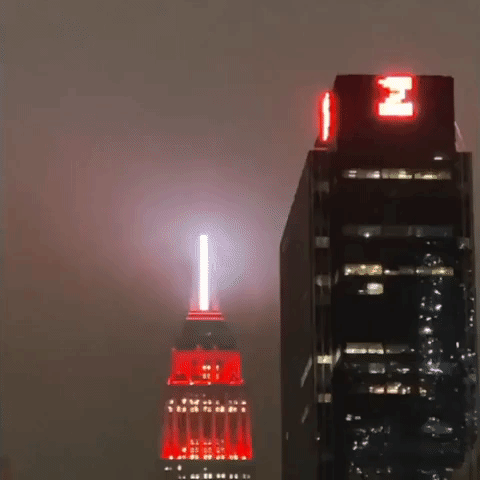 Empire State Building Lights Up to Honor Emergency Services During Coronavirus Pandemic