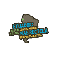 GiraReciclajeEc ecuador verde reciclaje pais Sticker