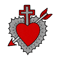 sacred heart love Sticker by Rosa Maria Renova