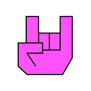 Rock On Pink Sticker by McCann Oslo