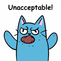 Shouting Blue Cat GIF