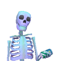Skeleton Sprite Sticker by jjjjjohn