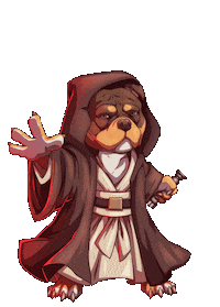 joromerocc anime dog disney star wars Sticker