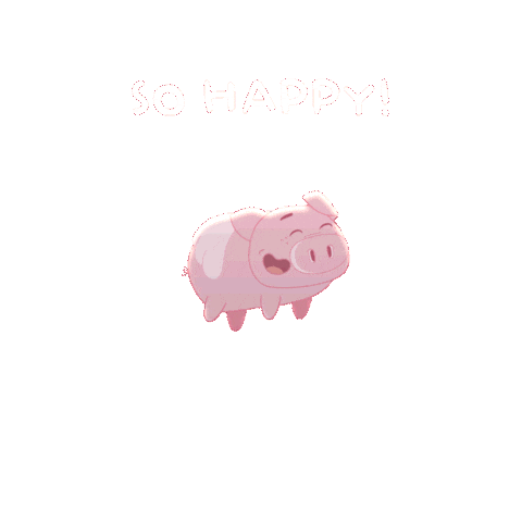 Happy Flying Pig Sticker by PositivelyPigasus