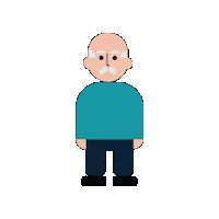 Old Man Grandpa Sticker by CARE | Circular Households