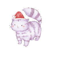 Merry Christmas Cat Sticker