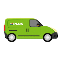plussupermarkt car delivery auto bus Sticker