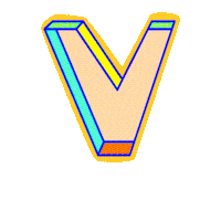 SignoritaChocolita blue typography yellow orange Sticker