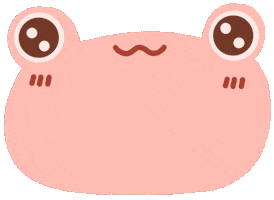 Pink Frog Sticker by The Forest Mori