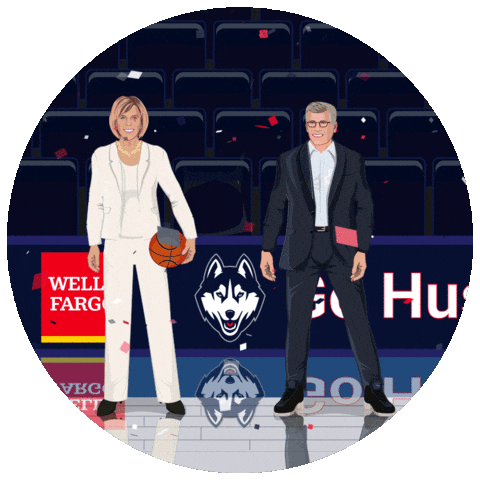 Bleed Blue Uconn Huskies Sticker by Wells Fargo