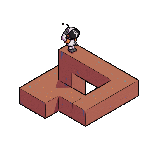 jellevermandere giphyupload space astronaut illusion Sticker